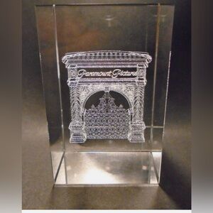 Paramount Pictures 3D Laser Etched Glass